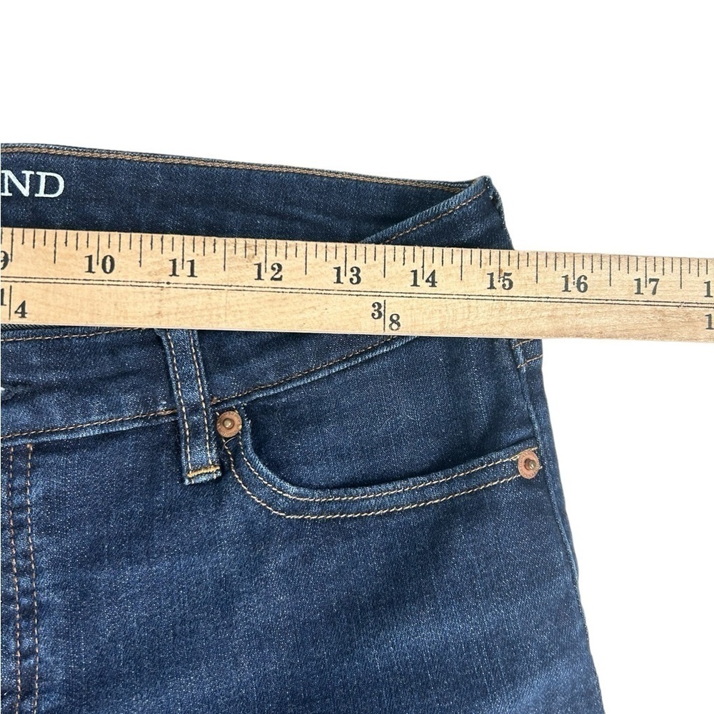 Lands’ End Fit 1 Slim Leg Blue Dark Denim Mid Rise Skinny Stretch Jeans Women 8 - Picture 12 of 15